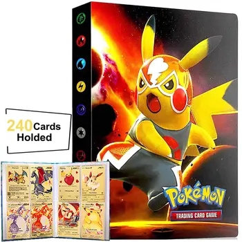 240Pcs Pokemon Álbum Livro Pikachu Jogo GX Cartões de Livre Pokémon Boek Fichário com Cartão de Coletores de Titular Brinquedos de Presente Para as Crianças  5