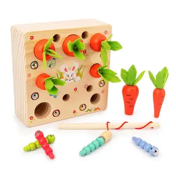 Montessori Brinquedos Para Crianças Vegetais, Colheita De Frutas, Tamanho De Forma De Classificação De Jogos De Quebra-Cabeça De Brinquedos Educativos Para O Motor Fino Habilidade  3