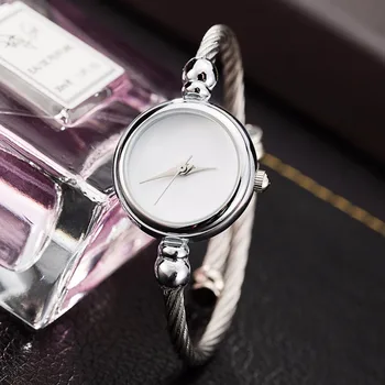 CUSSI 2018 Prata Criativo das Mulheres Pulseira Relógios Senhoras Vestido de Relógios de Moda Liga de Quartzo relógio de Pulso reloj mujer Relógio Presentes  10
