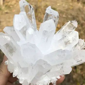 Natural De Rara De Quartzo Branco Cristal Cluster Mineral Amostra De Cura  5