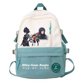 Alice Engrenagem Égide Anime Meninos Mochila Para Meninas Meninos Estudantes De Uma Escola De Mochila De Mulheres Casual Laptop Bookbag  10