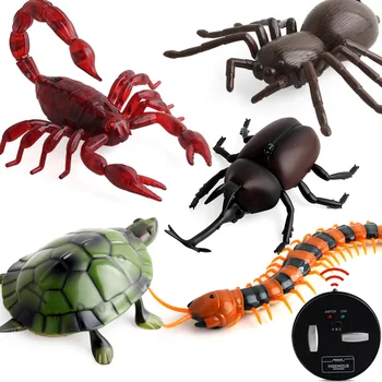 Novo Inseto Robótico Brincadeira Brinquedos Truque Eletrônico animal de Estimação RC Simulação Escorpião Besouro Controle Remoto Smart Modelo Animal Presente das Crianças  10