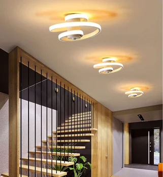 LED moderna para absorver a luz de abóbada, usado na sala de estar, quarto, corredor e varanda lâmpada, o pequeno preto e branco cúpula lig  5
