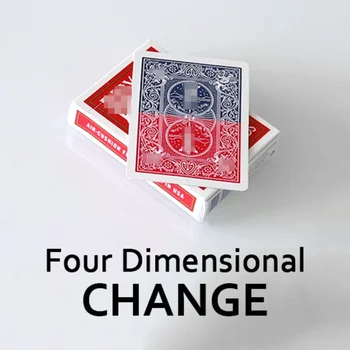 Quatro Alteração Dimensional Truque De Mudança De Cor De Poker Card De Magia Adereços De Perto Adereços Truque De Magia Brinquedos Piada Magie Novato  5