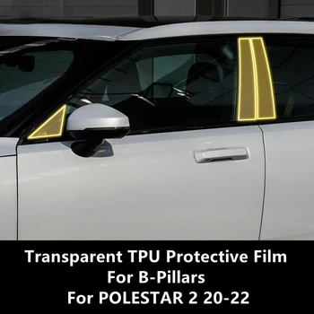 Para POLESTAR 2, de 20 a 22 B-Pilares TPU Transparente Película Protetora Anti-risco Reparação de Acessórios para Montar  0
