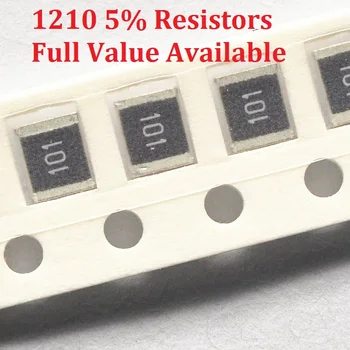 100PCS/monte SMD Chip de resistência 1210 8.2 K/9.1 K/10K/11K/12 K/Ohm 5% de Resistência 8.2/9.1/10/11/12/K Resistores de 8K2 9K1 Frete Grátis  10