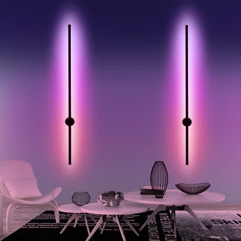 Nodic dimmable RGB controle remoto Lâmpada de Parede de Arte Criativa arco-íris Led, Lâmpada de Parede para quarto, Sala produto em Casa o dispositivo elétrico da lâmpada  5