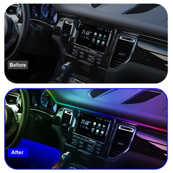 LED RGB Symphony Fluindo Interior Colorido Gradiente Lâmpada Atmosfera para o Carro dentro automotivo neon para Hyundai/IX25/IX35/TUCSON  4