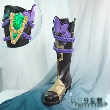 Pré-venda Genshin Impacto Kinsen guardião Yasha cos Bordado botas de cano alto cosplay sapatos cosplay acessórios  10