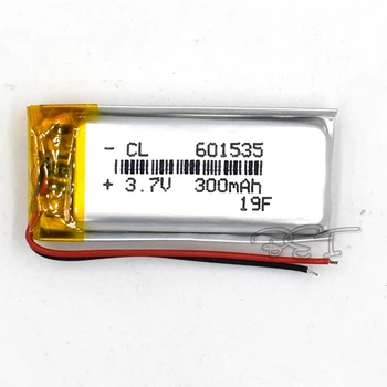 10Pcs de Lítio de 3,7 V Navigator bateria Recarregável do Li-polímero Bateria 601535 300mAh Li-Po MP4 Baterias GPS MP3 MP5 do Li-íon da Célula de alto-Falante  1
