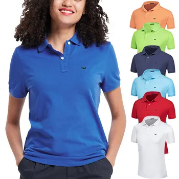 100% Algodão T-shirts Mulher de Verão de 2022, a Camisa Polo feminina Camiseta Casual Manga Curta Sportswear T-Shirt Femmes Slim Tops 813  10