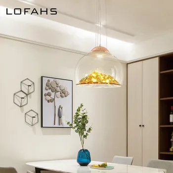 LOFAHS Golden mountain LED lâmpada candelabro pendente ajustável lustre para sala de jantar, restaurante, sala de estar JW-68005  4