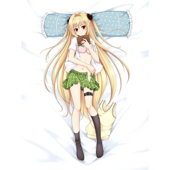 Anime Love Ru Cama Folha de Capa de Edredão Yami Edredon Caso de Ouro Escuridão Cobertor 150x200cm  10