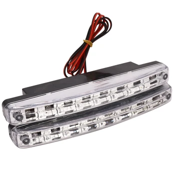 O mais novo Super de Alta Qualidade 2pcs 8 Branco Luzes Diurnas de LED 12V DC Farol Universal estacionamento Lâmpada 12V  5