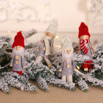 Natal Decoração para a Casa Nova no Ano 2022 Enfeite de Árvore de Natal DIY Decoração de Natal Festa de Presente Bonito Bonecas Penduradas Pingente  5