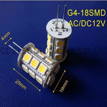 Alta qualidade 5050 G4 diodo emissor de luz do cristal ,G4 lâmpadas 12vdc (frete grátis 20pcs/lote)  5