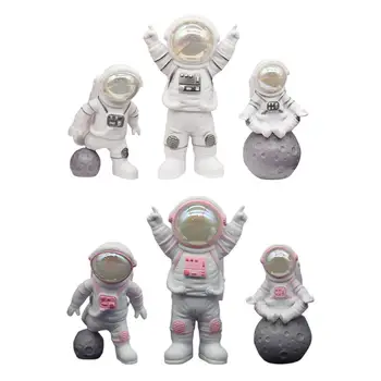 3x Astronauta Estátuas Spaceman Ornamentos Brinquedos Esculturas para Painel de Carro do Quarto de Cabeceira, TV Armários de Casa de Desktop do Office Decoração  10