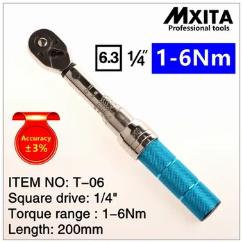 MXITA 1-6Nm Precisão de 3% de Alta precisão profissional Ajustável Chave de Torque do carro Chave de carro de reparação de Bicicletas conjunto de ferramentas de mão  4