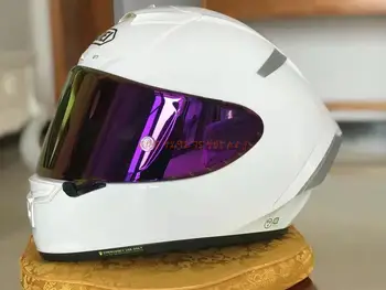 branco brilhante personalidade de uso de capacete capacetes para motociclistas quatro estações homens e mulheres total capacetes ABS SHOEI X-quatorze  5