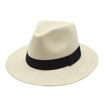 Verão de homens de chapéu de palha fina seção respirável superior chapéu de jazz chapéu de mulheres de chapéu de sol ao ar livre sombra de sol praia hat atacado  10