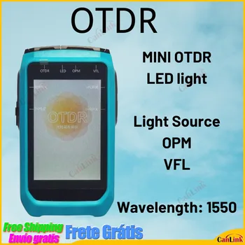 Mini OTDR Active Fibra 1550nm 20dB 60KM Refletômetro Óptico Tela de Toque OPM VFL OLS Fibra Tester Touch Screen-Tipo C FTTH  3
