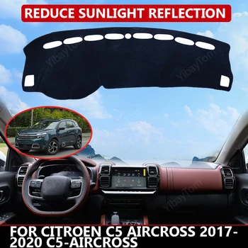 Carro Tampa do Painel de controle para Citroen C5 Aircross 2017-2020 C5-Aircross Tapete Protetor de Sol Sombra Dashmat Conselho Pad Auto Tapete  10