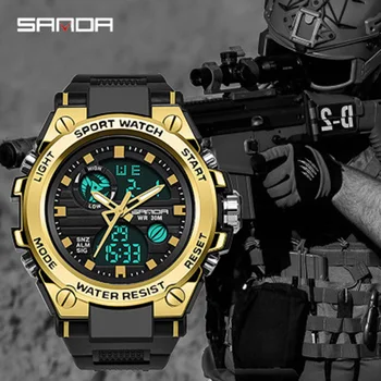 2022 Luxo Masculino Esportes Relógio Digital Commando Militar Impermeável Exterior De Jovens Estudantes Relógios Luminosos De Relógio De Pulso Eletrônico  5