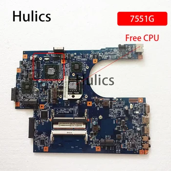 Hulics Usado PARA Acer Aspire 7551 7551G placa-Mãe placa-mãe MB.PT701.001 MBPT701001 JE70-DN 09929-1 48.4HP01.011 LIVRE CPU  3