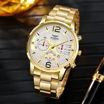 Nova Moda pulseira de Aço Relógio masculino Calendário Grande de Discagem Quartzo Relógio Tendência Masculina Ultra Não-mecânicas do Presente do Custo de Mão de relógio de Pulso  5