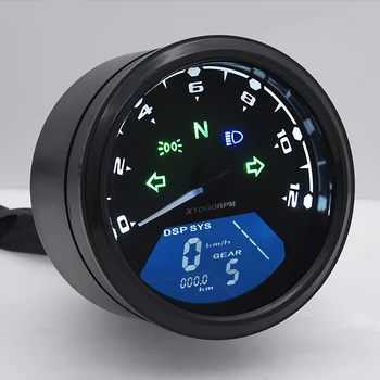 Medidor de combustível Hodômetro do Velocímetro, Tacômetro Para Moto 12V Medidor de Painel LCD Digital Indicador de Moto Acessórios Universal  10