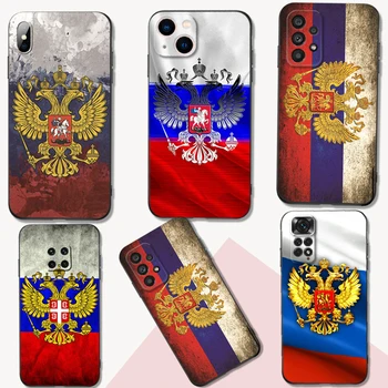Bandeira russa Preto Caso de Tpu Para Huawei Honor 50 Lite Pro 10 lite Nova 8 9 Pro 4G 5G 8i Tampa Traseira  5