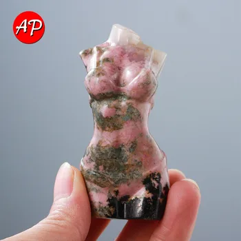 Cristal Natural Rosapyroxene Mão Carving Biquíni Mulher Bonita Cura De Quartzo Ornamentos Coleção, Decoração Presente  5