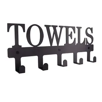 Titular toalha para o Banheiro de Porta Montagem em Rack de Toalha Ganchos para a casa de Banho Cozinha Piscina Toalhas de Praia Roupão de Montagem na Parede de Toalha do Cabide  5