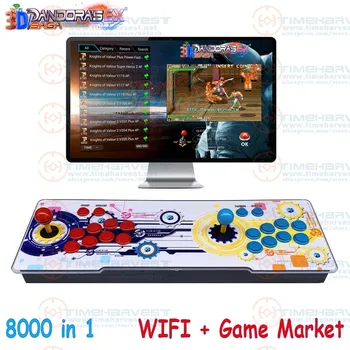 3D Pandora Saga EX wi-FI 8000 em 1 Função de Salvar Multiplayer Joysticks Arcade Caixa de Pandora Retro Jogo de Console Gabinete 4 Jogadores  5