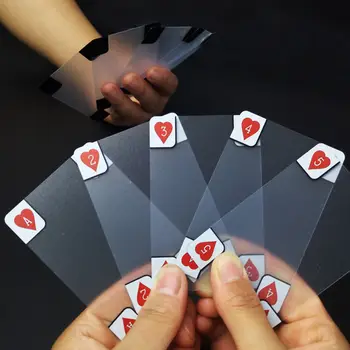 Criativo De Plástico Transparente Impermeável Poker Novidade Índice De Poker De Cartas De Jogar  5