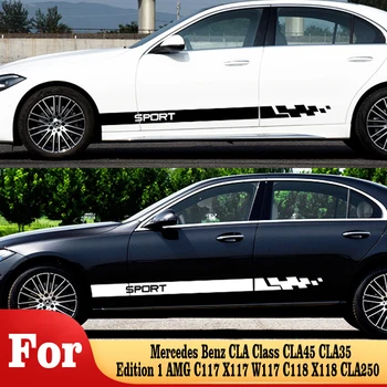 Adesivos de carros do Lado de Listra Para a Mercedes Benz Classe CLA CLA45 CLA35 Edição 1 AMG C117 X117 W117 C118 X118 CLA250 Corpo DIY Decalques  5