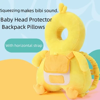 Toddle Curta Proteger a Almofada Com a Horizontal Alça de Mochila Soft Asa Traseira Travesseiro para Bebê-Anti Cair de Cabeça Protetor de Almofada  5