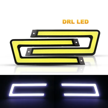 2PCS Branca da ESPIGA DRL LED Daytime Running Light Universal para a Condução de Carro Lâmpada da Névoa para Carros, Acessórios para carros  5