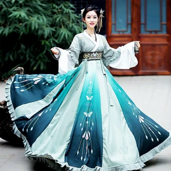 Hanfu Red Mulheres De Dança Popular Chinês Tradicional Vestido De Fada Vestidos Vintage De Roupas Antigas Figurinos Meninas Princesa Ternos  5