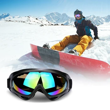 1pcs de Inverno Ski Snowboard Óculos de Esqui de Montanha de Óculos Óculos de Esportes ao ar livre Snowmobile Moto Bicicleta Óculos de sol da Anti-névoa de Esqui  5