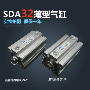 SDA32*15 Frete Grátis 32mm Diâmetro de 15 mm de Curso Compacto de Cilindros de Ar SDA32X15 de Dupla Ação, Ar Cilindro Pneumático  5
