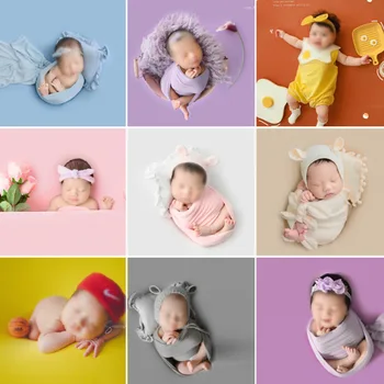 Fotografia De Recém-Nascido Adereços Leite Cobertor De Lã De Bebê Lua Cheia 100 Dias De Fotografia De Acessórios Do Bebê Photo Studio Acessórios  4