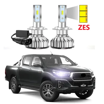 2Pcs Para Toyota HILUX SR5 (N80) 2019 2020 Conduziu Bulbos do Farol Alto Baixo do Feixe de Estacionamento Farol de LED  5