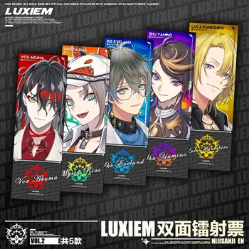 Anime Luxiem Mysta Ike Vox Luca Shu DIY Cartoon Laser Bilhete de Papel Colorido Placa de Cosplay Emblema de Metal Broche Presentes  10