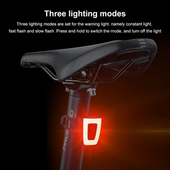 Bicicleta Luzes de Bicicleta Lâmpada do Capacete, Lanterna Impermeável Moto Luz Traseira LED Seguro Equitação Noite Luzes da Cauda Acessórios da Bicicleta  5