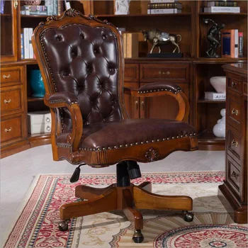 O presidente americano de mobiliário de escritório de luxo cadeira de couro de cadeira de realçar o sabor p10284  5