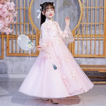 Chinês Tradicional Tang Traje Meninas Nacional Da Dinastia Tang Vestidos Crianças Desgaste De Dança De Fadas Roupas De Cosplay  5