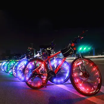 Vendas quentes de bicicleta acessórios coloridos impermeável do DIODO emissor de bike roda de luz, com a luz da corda  5
