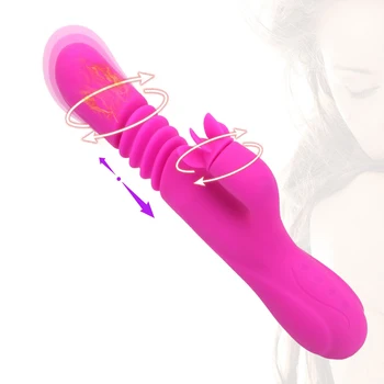 Aquecimento De Rotação, Empurrando O Masturbador Feminino Estimulador De Clitóris Dimensionamento Automático De Brinquedos Sexuais Para As Mulheres Vibrador Ponto G Vibrador  5