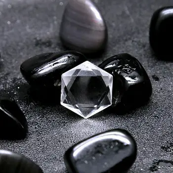1pcs branco Natural de cristal de seis estrelas pingente masculino e feminino jóia de cristal adivinhação, cura energética, pedra  5